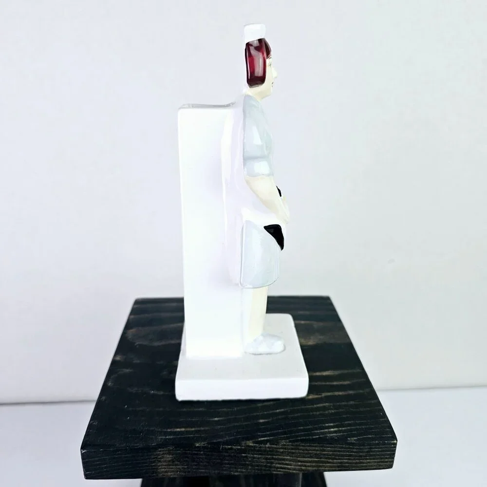 Vintage 1987 Crest Ind Nurse RN, LPN, PCT, Bud Vase, 6 5/8" tall", RARE!! - Picture 2 of 6